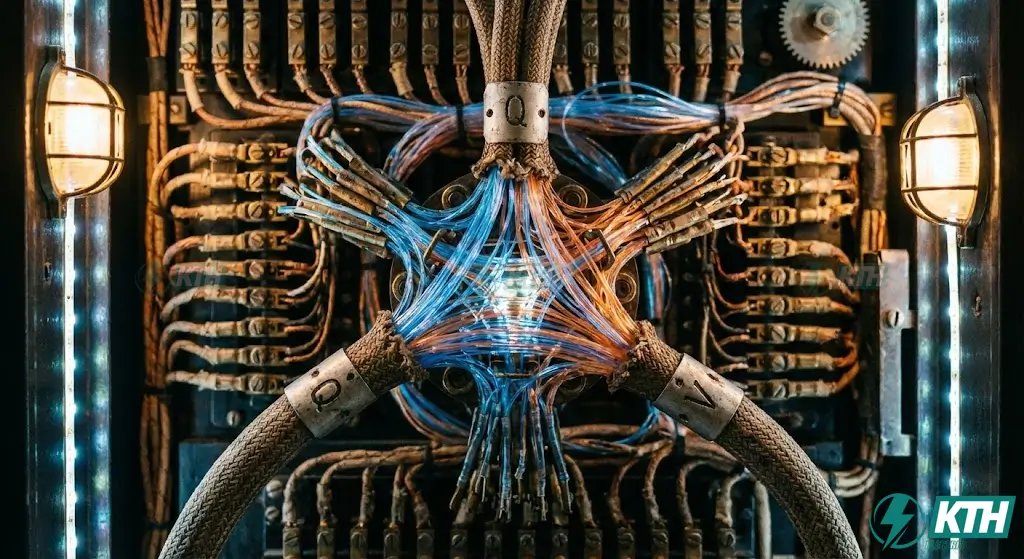 Transformer Diagram Decoded: A Systems Engineering Guide (2025) 4 A macro photograph of a complex wiring switchboard representing the multi-head attention mechanism routing Query, Key, and Value data signals.