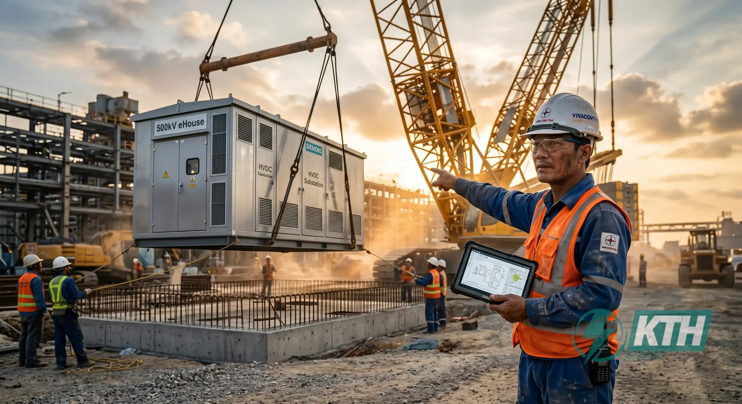 Prefabricated modular eHouse substation construction time reduction for Cambodia national grid expansion.
