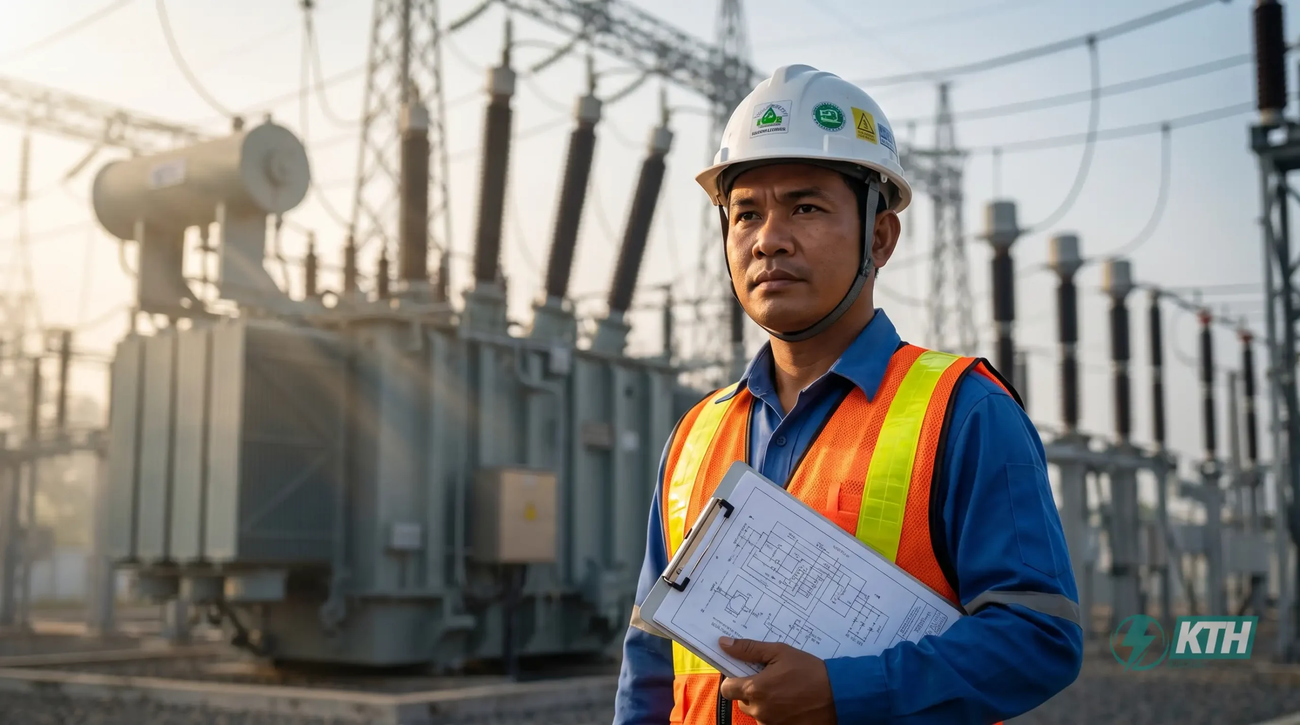 Turnkey MV/LV power transformer installation services and EDC grid connection approval in Phnom Penh Cambodia.