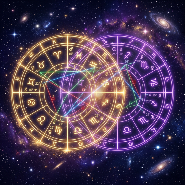 Bói Tình Yêu Qua Synastry – Đọc Bản Đồ Sao Đôi Như Chuyên Gia