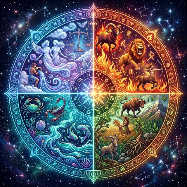 Infographic: 4 Nguyên Tố Trong Chiêm Tinh: Lửa, Đất, Khí, Nước – Bạn Thuộc Nhóm Nào?