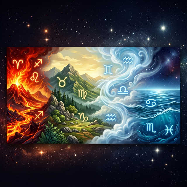 4 Nguyên Tố Trong Chiêm Tinh: Lửa, Đất, Khí, Nước – Bạn Thuộc Nhóm Nào?