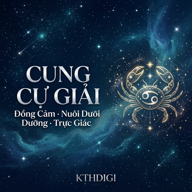Cung Cự Giải ♋ – Đồng Cảm · Nuôi Dưỡng · Trực Giác | Chiêm Tinh Học KTHDIGI