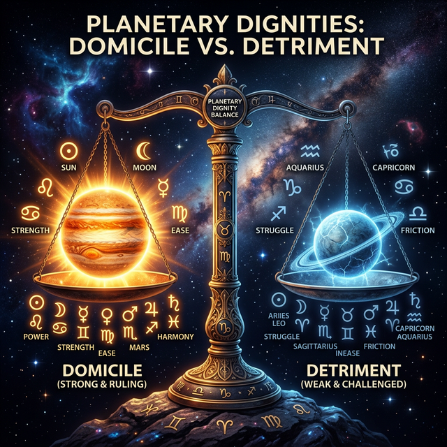 Infographic: Cung Hoàng Đạo Lại (Detriment & Fall) – Khi Hành Tinh Không Ở Nhà