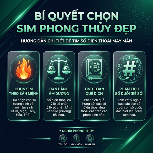 4 lời khuyên quan trọng khi chọn sim phong thủy