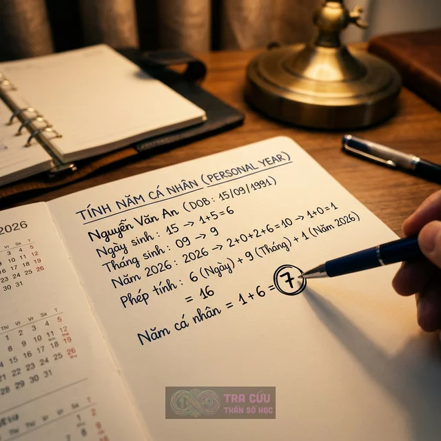 Cách tính năm cá nhân thần số học 2026 từ ngày sinh — hướng dẫn từng bước