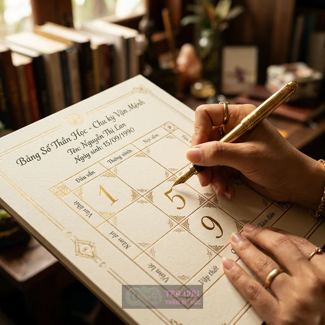 Cách lập biểu đồ ngày sinh trong Thần số học