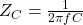 Z_C = \frac{1}{2\pi fC}