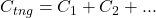 C_{tổng} = C_1 + C_2 + ...