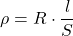 \[ \rho = R \cdot \frac{l}{S} \]