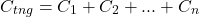 \[C_{tổng} = C_1 + C_2 + ... + C_n\]