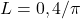 L = 0,4/\pi