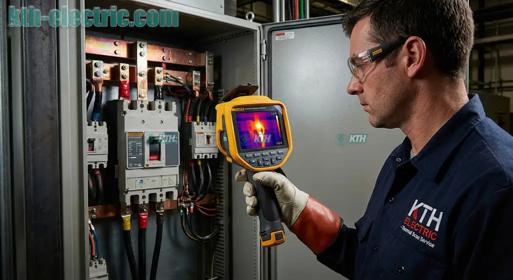 Kỹ thuật viên Scan nhiệt hồng ngoại tủ điện