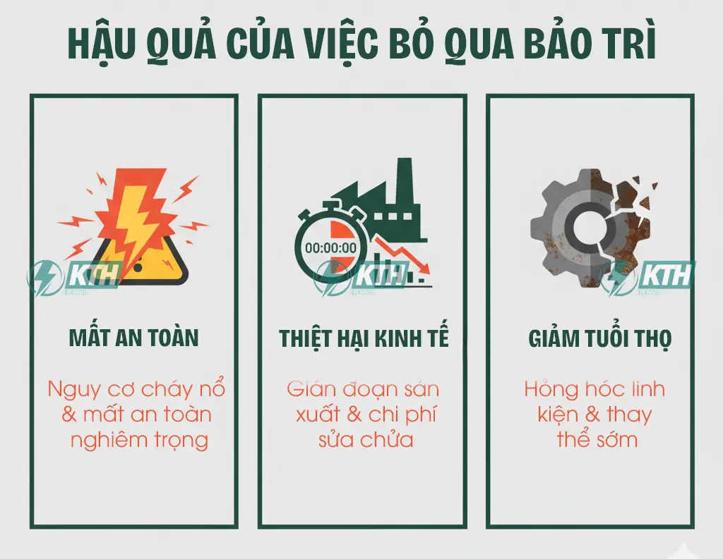 3 hậu quả lớn khi không bảo trì tủ điện hạ thế định kỳ.