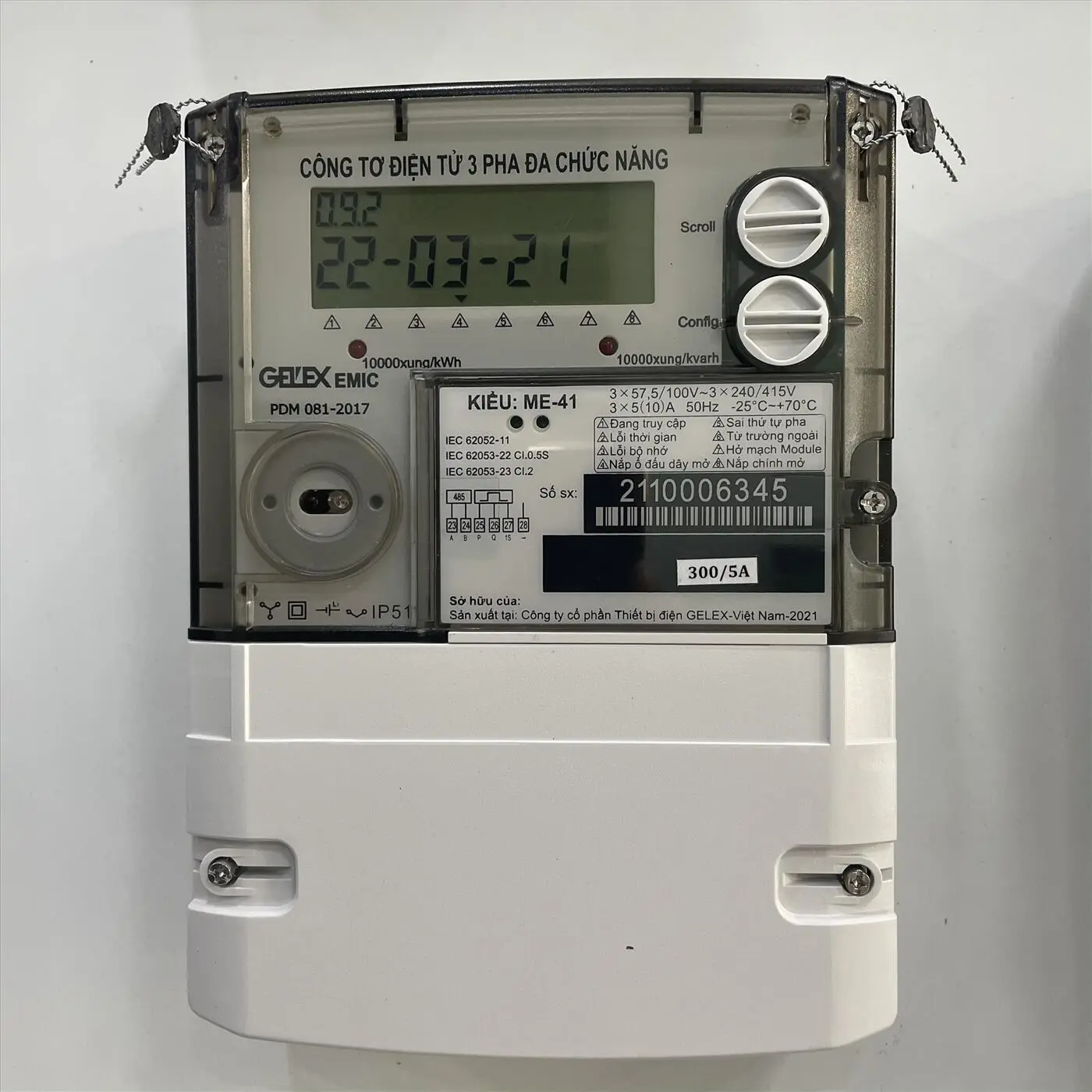 Công tơ điện tử 3 pha Gián tiếp