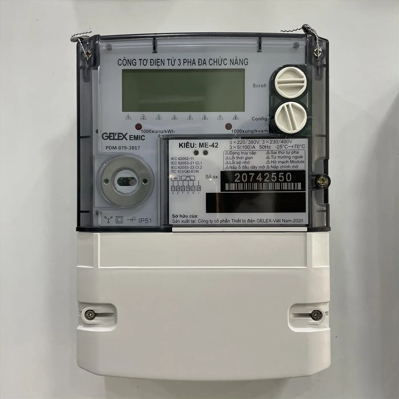 Công tơ điện tử 3 pha Trực tiếp