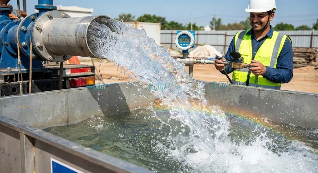 Quy trình sục rửa và bơm thí nghiệm giếng khoan công nghiệp cho lưu lượng nước lớn và sạch.