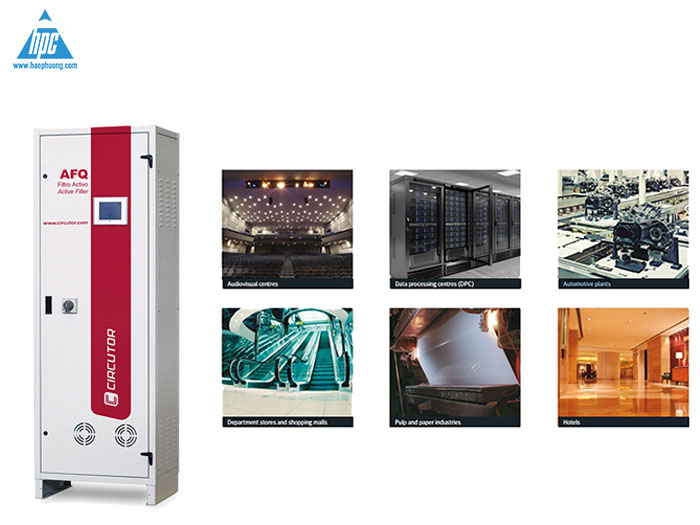 Hình ảnh thực tế bên trong một tủ lọc sóng hài thụ động công suất lớn.