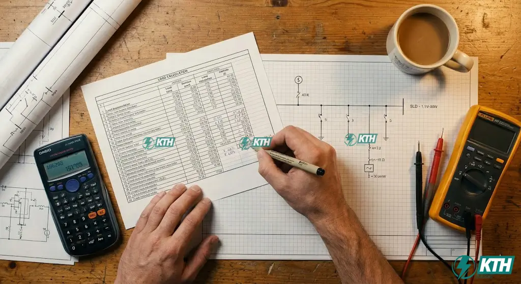 Xưởng 500m2 Cần Bao Nhiêu kW? Cách Tính Công Suất Điện 2025 1 Bảng tính toán công suất điện Ptt, chọn tiết diện dây dẫn và Aptomat tổng cho nhà xưởng sản xuất dựa trên hệ số đồng thời.