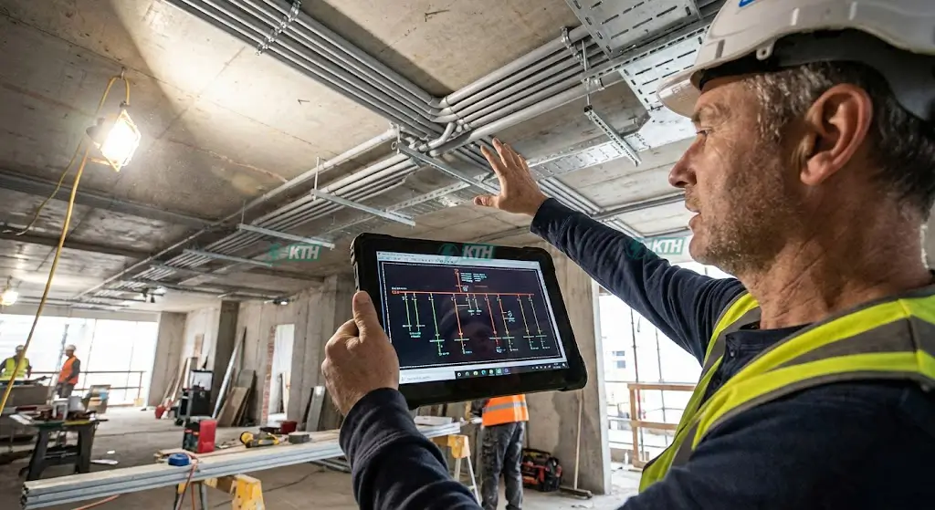 Đối chiếu bản vẽ hoàn công với thực tế thi công điện nước tại hiện trường để tránh sai sót.