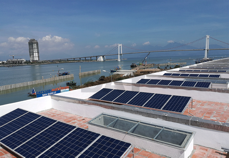 Hệ thống điện mặt trời hòa lưới tại một dự án ở Đà Nẵng