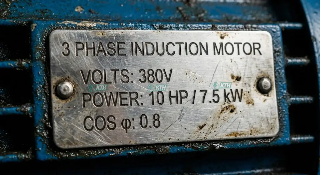 Cách đọc thông số kW và HP trên tem nhãn động cơ điện 3 pha 380V.
