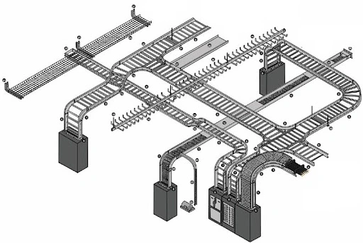 Sơ đồ hệ thống máng cáp điện trong công trình
