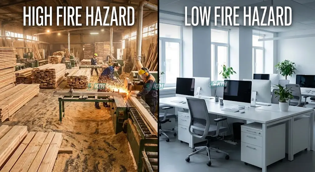 Bao Nhiêu m2 1 Bình Chữa Cháy? Quy Định Khoảng Cách TCVN 2025 4 So sánh mức độ nguy hiểm cháy nổ giữa xưởng sản xuất (Cần 50m2/bình) và văn phòng làm việc (Cần 150m2/bình).