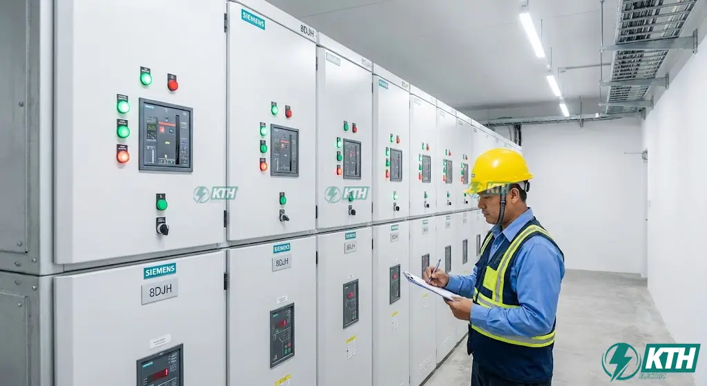 Hệ thống tủ điện trung thế RMU (GIS) sử dụng trong trạm cắt trong nhà đảm bảo an toàn và thẩm mỹ.