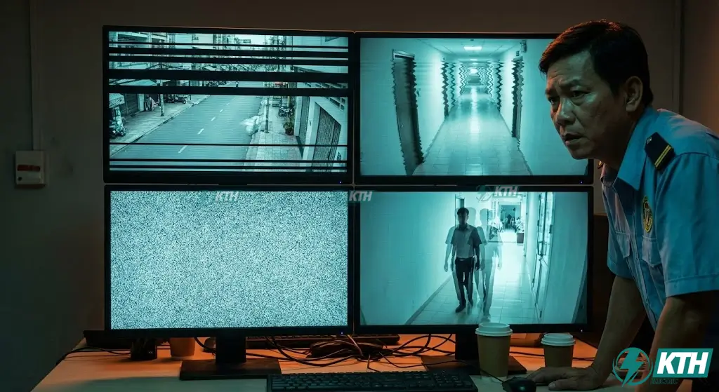 Tổng hợp các dấu hiệu nhận biết camera bị nhiễu sọc ngang, gợn sóng và nhiễu hạt trên màn hình quan sát.