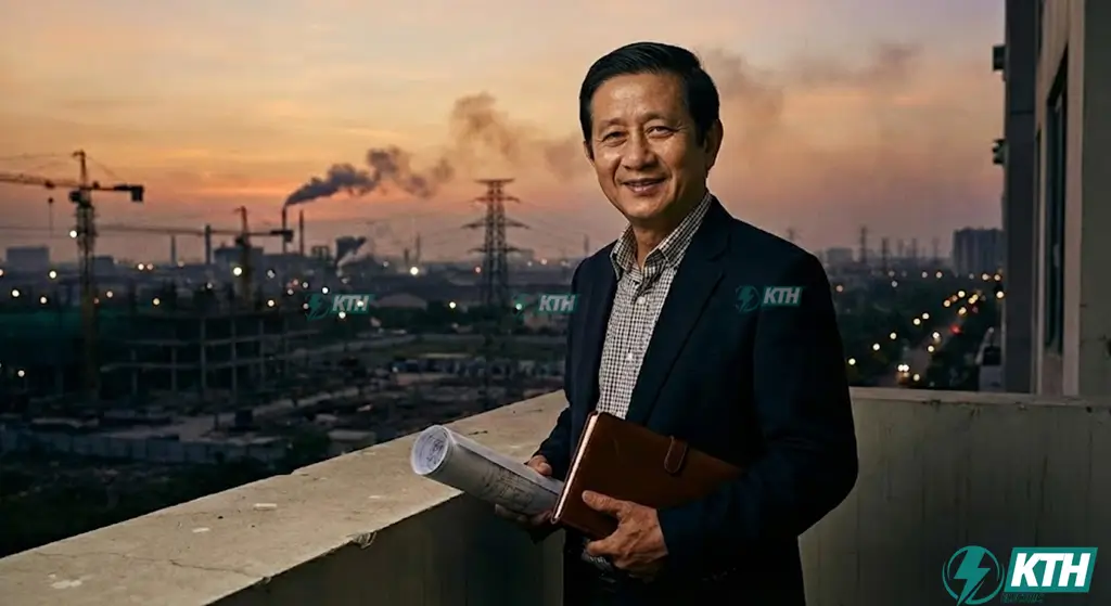 Nghị Định 102/2024/NĐ-CP: 10 Điểm Mới Về Đất Đai Cần Biết 2025 1 Chuyên gia Bùi Tá Vân của KTH Electric đang nghiên cứu bản vẽ quy hoạch và văn bản pháp lý Nghị định 102 tại công trường khu công nghiệp.