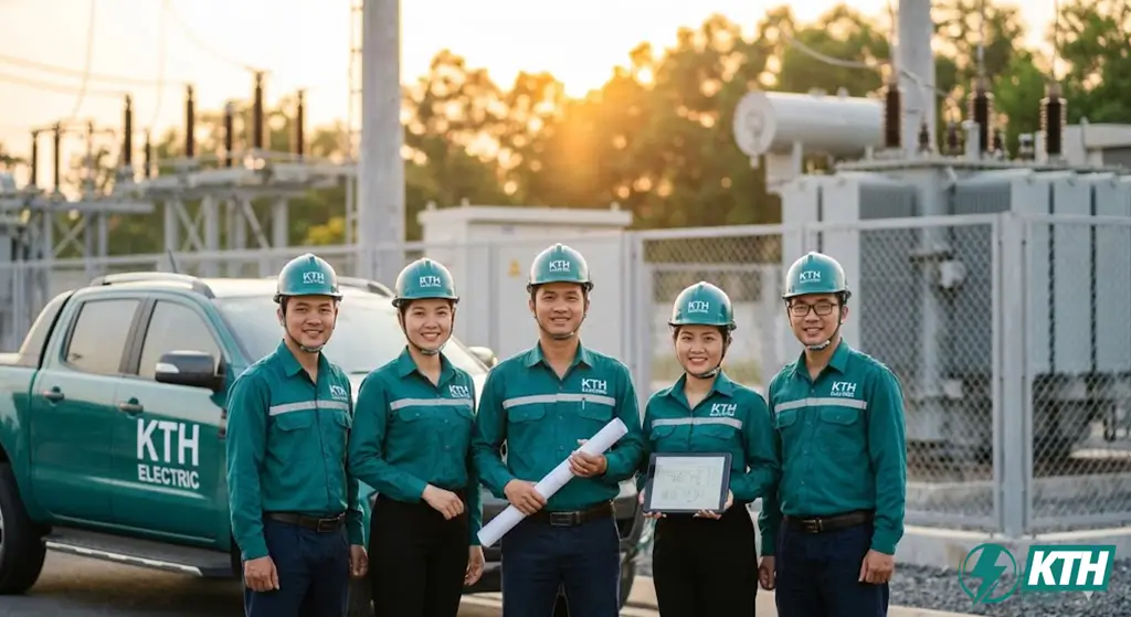 Đội ngũ kỹ sư KTH Electric khảo sát và tư vấn lắp đặt trạm biến áp 5000kVA chuyên nghiệp tại TP.HCM.