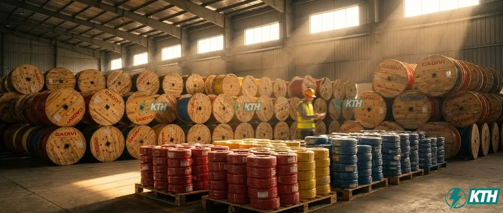 Tổng kho phân phối dây cáp điện Cadivi, Daphaco chính hãng tại TP.HCM với số lượng lớn, sẵn sàng cung cấp cho các công trình dân dụng và công nghiệp với mức chiết khấu cao.