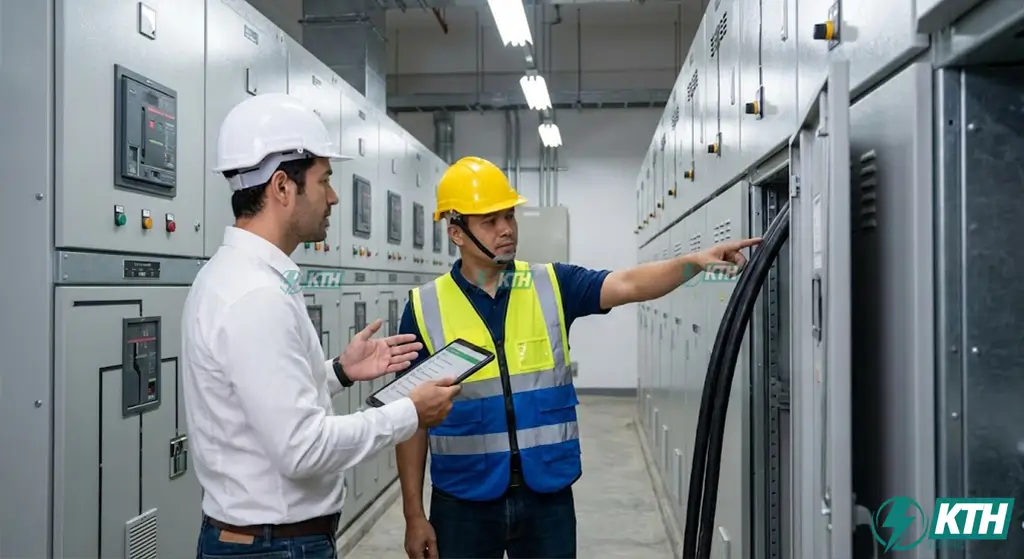 Nghiệm thu khối lượng lắp đặt tủ điện phân phối MSB thực tế so với bảng BOQ tại công trường.