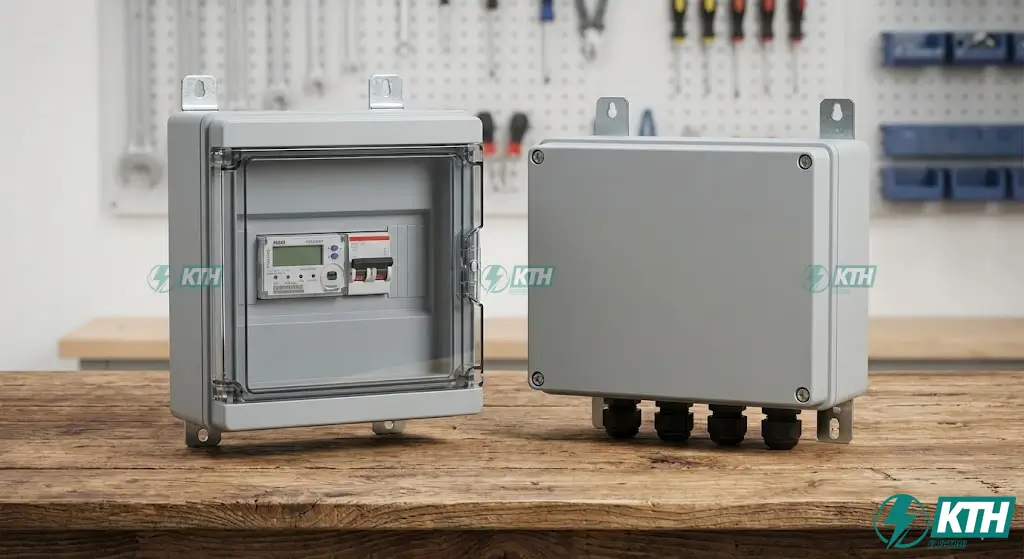 Bảng Điện Cửa Cột 2025: Báo Giá & Hướng Dẫn Lắp Đặt Chuẩn EVN 4 Các loại bảng điện cửa cột phổ biến: Tủ đựng công tơ đo đếm và tủ phân phối hạ thế chia lộ.