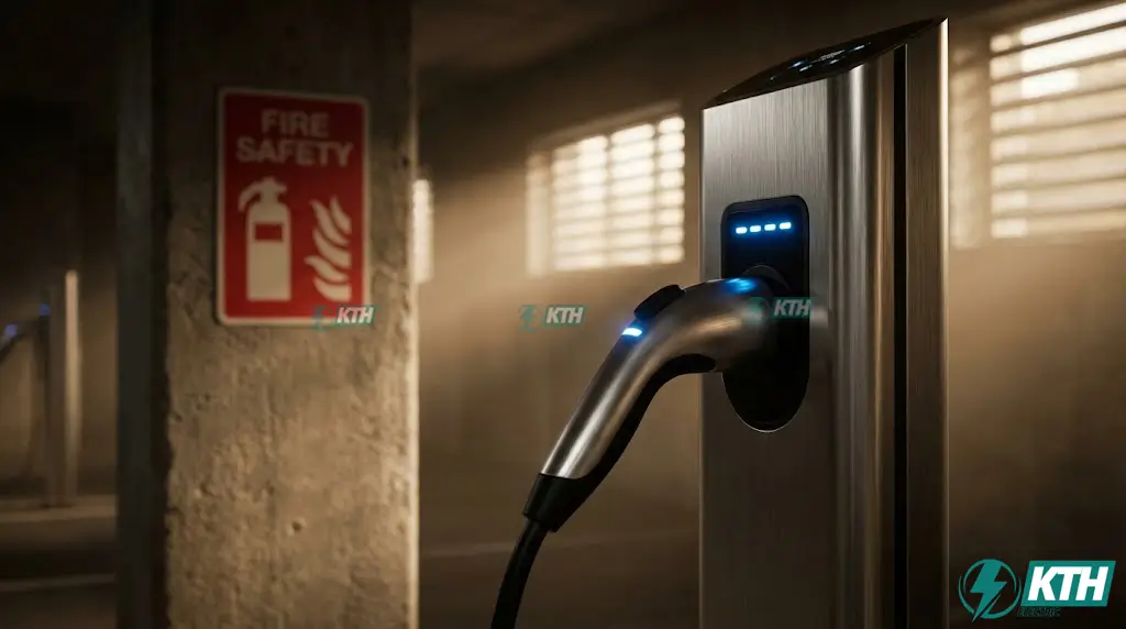 Quy Chuẩn PCCC Cho Trạm Sạc 2025: Hướng Dẫn Pháp Lý & Kỹ Thuật 1 Trạm sạc xe điện tại tầng hầm chung cư lắp đặt hệ thống pccc tự động chuẩn tcvn 13456