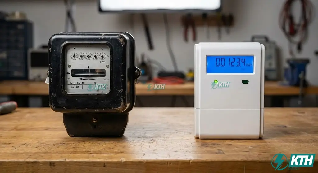 So sánh công tơ điện cơ khí Emic và công tơ điện tử thông minh về thiết kế và độ bền.