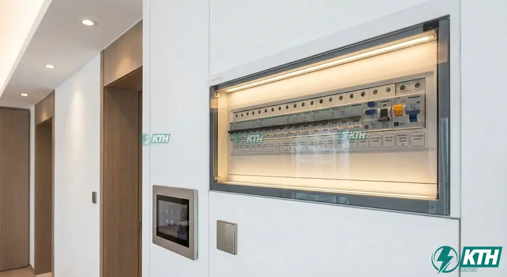 Thiết Bị Đóng Cắt (Switchgear): Cẩm Nang & Báo Giá Mới Nhất 2025 1 Tổng quan hệ thống thiết bị đóng cắt an toàn điện trong tủ điện gia đình hiện đại bảo vệ quá tải và ngắn mạch.