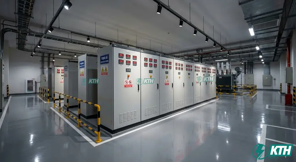 Hệ thống trạm bù hạ thế công nghiệp lắp đặt tại nhà máy giúp nâng cao hệ số công suất Cos Phi.