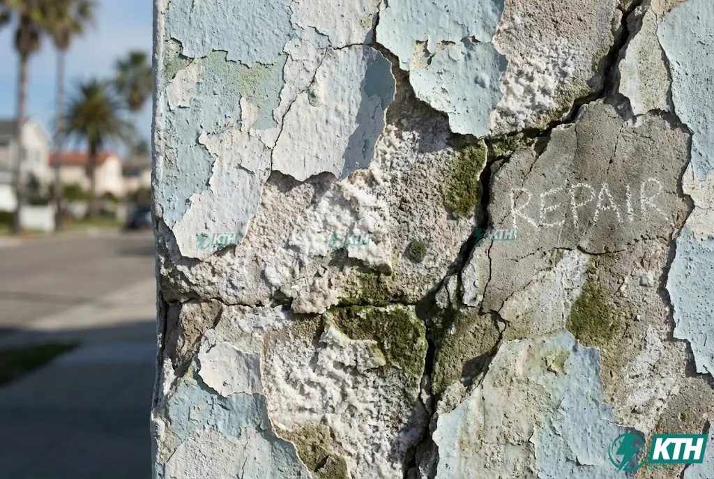 Báo Giá Dịch Vụ Sơn Nước Quảng Ngãi 2025 (Mới Nhất) - KTH Electric 2 Tường nhà bị bong tróc, ẩm mốc và muối hóa do khí hậu biển Quảng Ngãi - Dấu hiệu cần gọi thợ sơn nước chuyên nghiệp xử lý ngay.