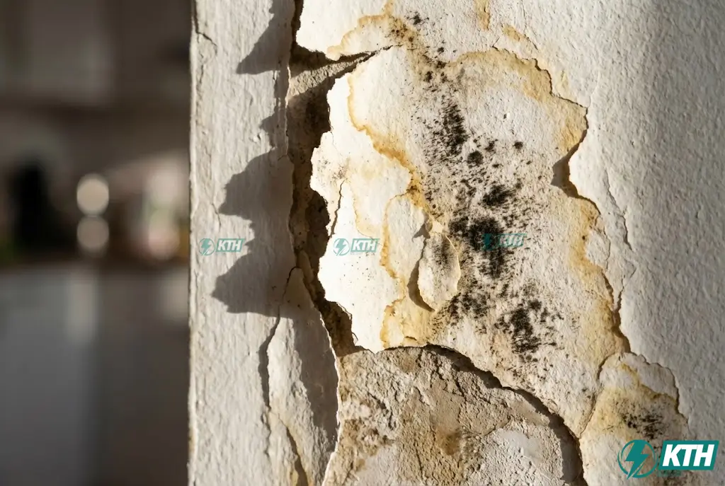 Cẩm Nang Chống Thấm 2026: 7 Giải Pháp & Báo Giá Từ Kỹ Sư 20 Năm 3 Hiện tượng tường nhà bị bong tróc sơn và nấm mốc đen do thấm nước mưa lâu ngày không xử lý.