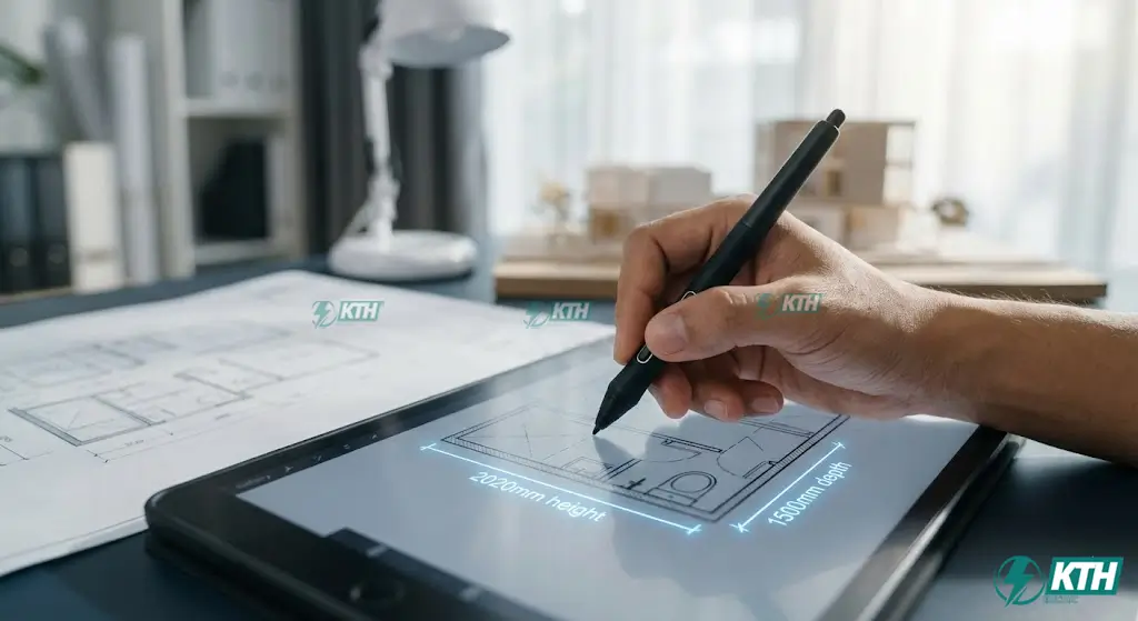 Bản vẽ thiết kế kích thước vách ngăn vệ sinh tiêu chuẩn trên phần mềm Autocad.