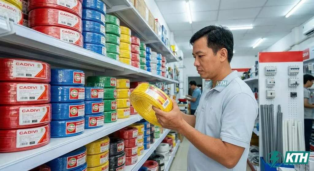 So sánh các thương hiệu dây điện tốt nhất hiện nay như Cadivi, Trần Phú tại đại lý phân phối chính hãng.