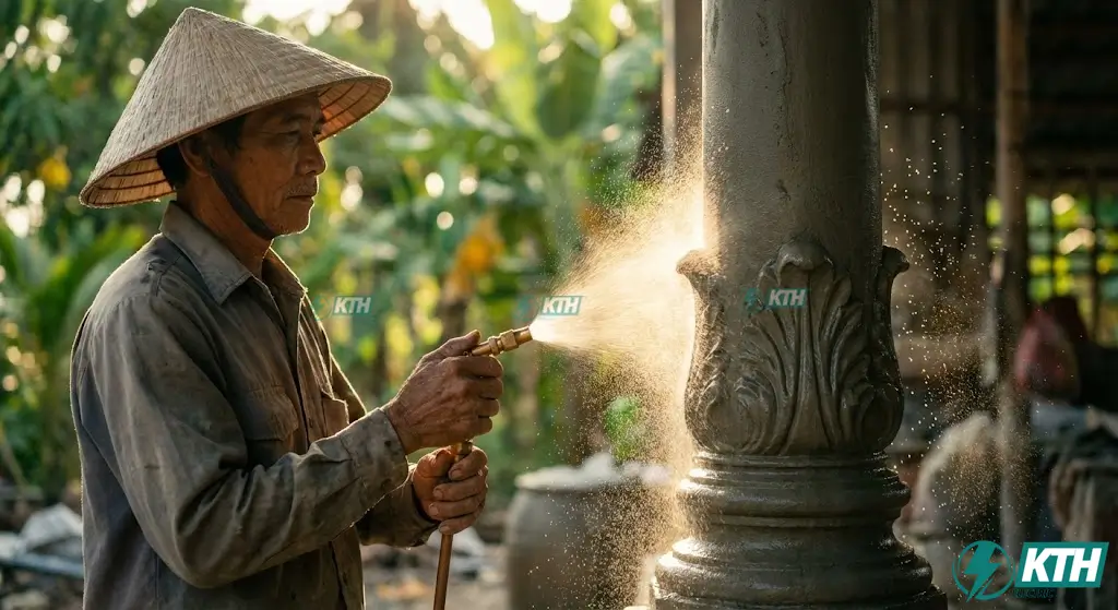 Đắp Phào Chỉ Xi Măng, PU Không Nứt Vỡ: Bí Quyết Chuyên Gia 5 Cách bảo dưỡng phào chỉ xi măng cốt thép chống nứt chân chim và chống thấm.