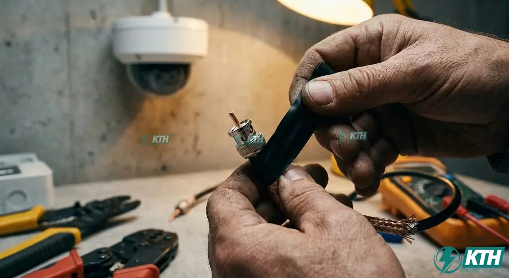 Cách Sửa Camera Không Lên Hình: 7 Mẹo "Cứu Sống" Từ Thợ Già (2026) 3 Hướng dẫn đấu nối Jack BNC và dây cáp đồng trục bị oxi hóa nguyên nhân khiến camera bị nhiễu sọc hoặc mất hình.