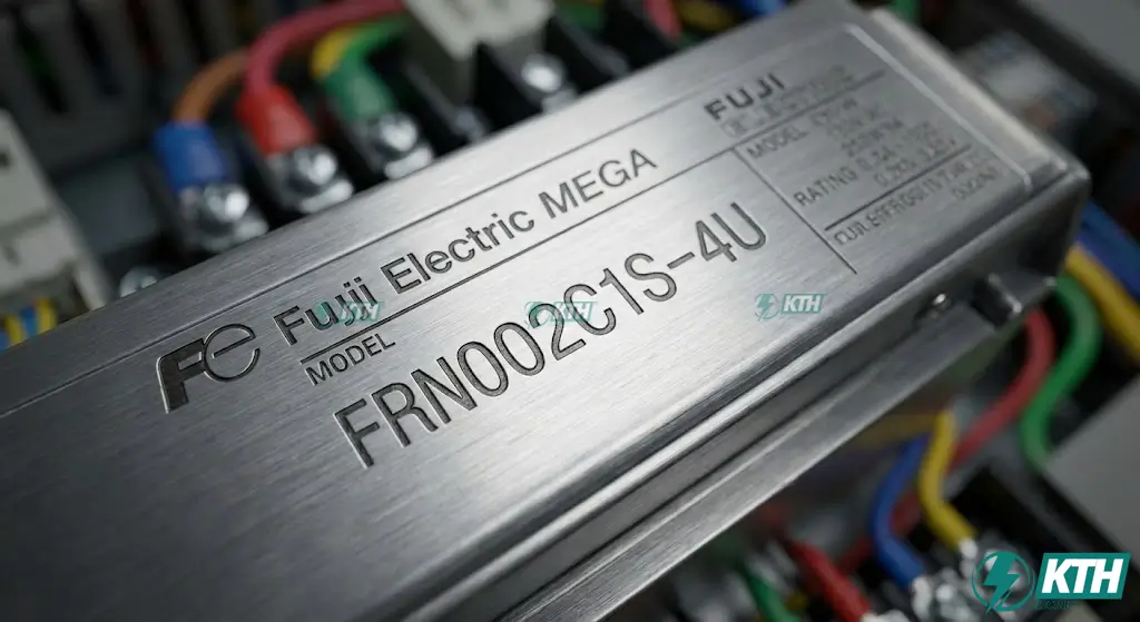 Hướng dẫn cách đọc mã biến tần Fuji Frenic Mega model FRN002C1S-4U để chọn công suất và điện áp đúng.
