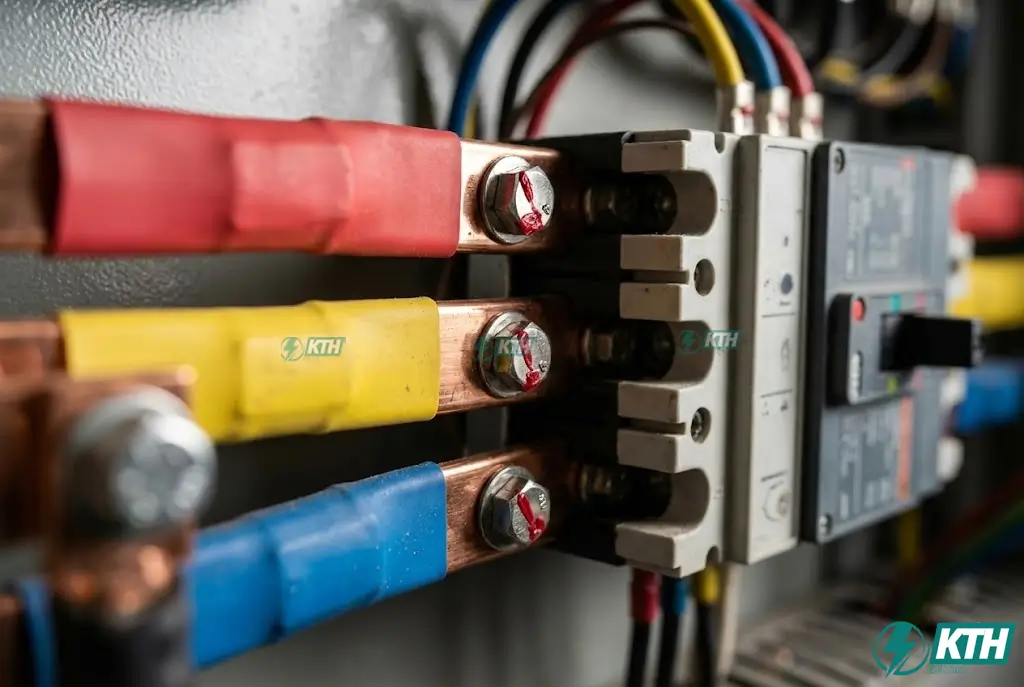 Tủ Điện Hạ Thế Là Gì? Cấu Tạo, Phân Loại & Tiêu Chuẩn Mới 2026 2 Cấu tạo bên trong tủ điện hạ thế với thanh cái đồng nguyên chất và aptomat MCCB được đấu nối kỹ thuật cao.