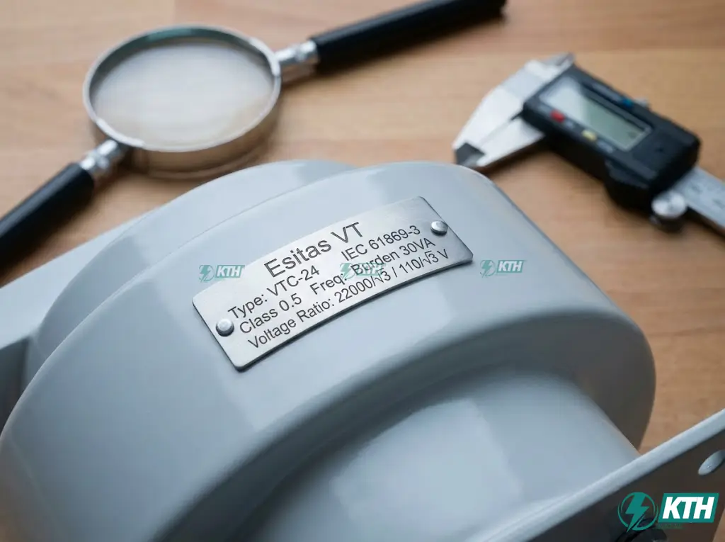 Cận cảnh bề mặt đúc Epoxy chân không của máy biến điện áp Esitas tiêu chuẩn IEC 61869-3 chống phóng điện cục bộ.