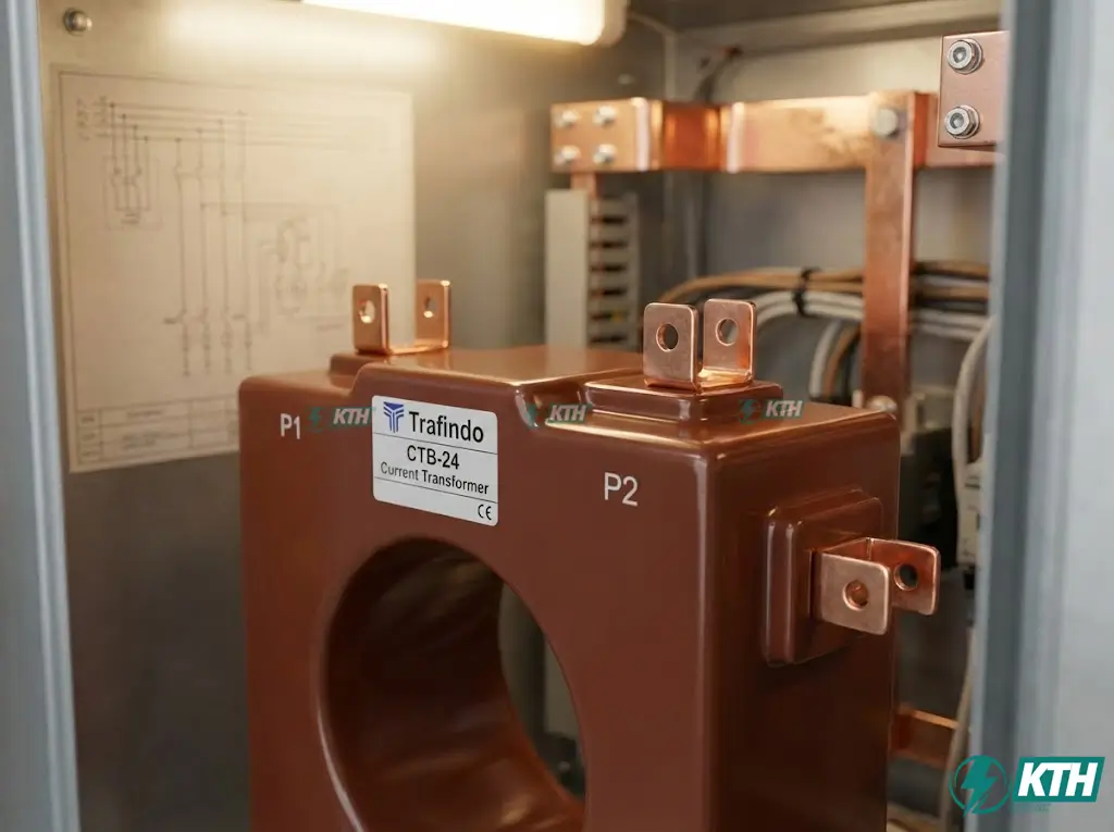 Cấu tạo máy biến dòng Trafindo đúc Epoxy Cast Resin chân không chịu nhiệt đới hóa và chống ẩm cao.