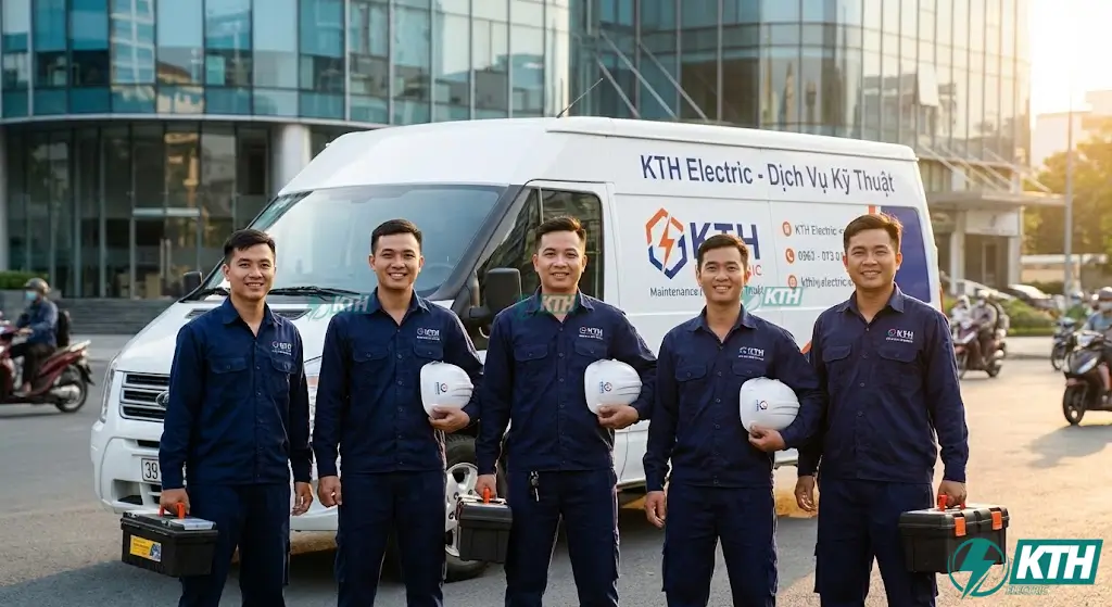 Đội ngũ kỹ thuật viên PCCC chuyên nghiệp của Công ty TNHH KTH Electric sẵn sàng hỗ trợ bảo trì và xử lý sự cố 24/7 tại TP Hồ Chí Minh.